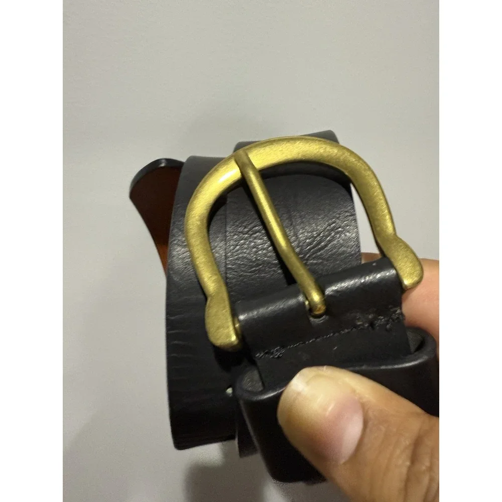 Black Leather Belt Size S 37.5